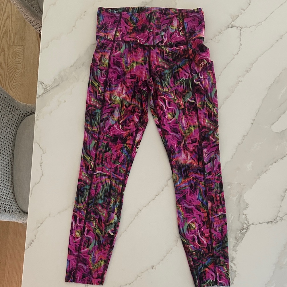 Lululemon fast and free  Multicolor Leggings
